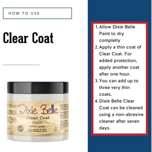 Dixie Belle Paint Company | Clear Coat | Polyacrylic Topcoat | Chalk-Friendly Furniture Paint Finish | Made in the USA