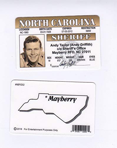 Signs 4 Fun Parody ID | Andy Taylor ID | Fake ID Novelty Card | Collectible Trading Card Driver’s License | Novelty Gift for Holidays | Made in The USA