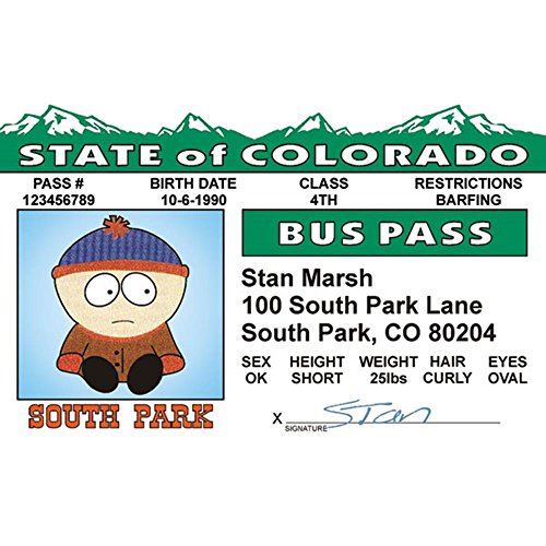 Signs 4 Fun Parody Driver’s License | Stan Bus Pass ID | Fake ID Novelty Card | Collectible Trading Card Driver’s License | Novelty Gift for Holidays | Made in The USA