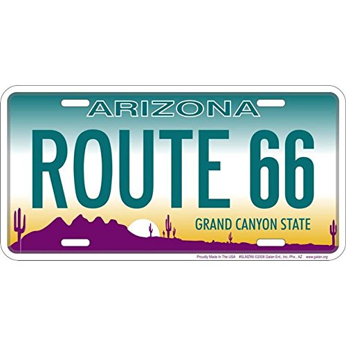 Signs 4 Fun Parody License Plate | Route 66 Arizona | 12” x 6” Decorative License Plate | Decoration Plate for Vehicle/Wall | Man Cave Decorations | Made in The USA