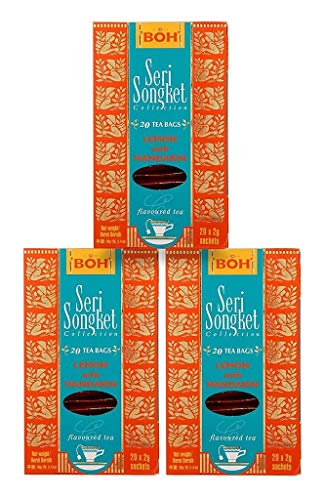 BOH Seri Songket Lemon Mandarin Black Tea, 60 Total Tea Bags