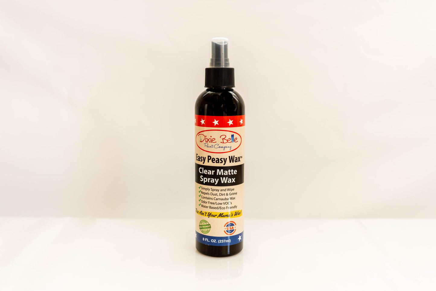 Dixie Belle Easy Peasy Spray Wax | 8 oz Clear Matte Sprayable Wax for DIY Projects | Durable Carnauba Wax for Furniture, Projects | Made in the USA