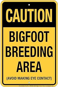 Bigfoot Breeding Small Parking Signs SPSSQB