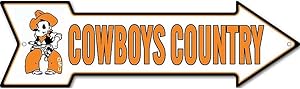 OK State Cowboy Country Arrow Sign SACCC 20"x5.75"