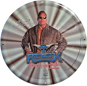 The Rock WWF 12" C/O SR752 Round Sign