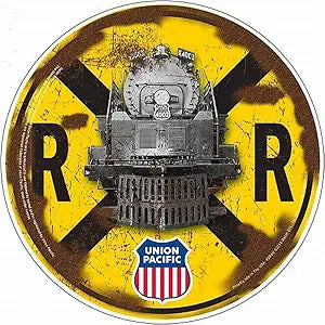 Union Pacific Crossing 12" SR4U Round Sign