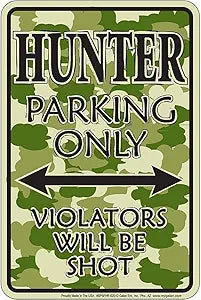 Hunter Camo Small Parking Signs SPSFHR
