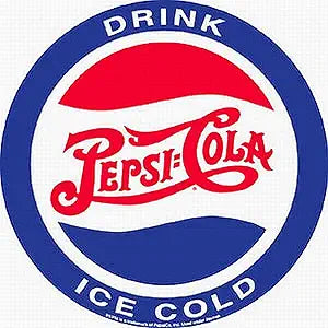 Pepsi Drink Ice Cold 12" SRPB Round Sign