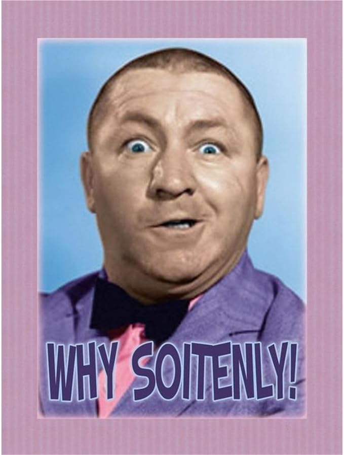 Magnet – Stooges Curly Funny Magnet - 3.5” x 2.5” Easy Remove Fridge Locker Magnet - Magnet for Gifts Decor - Made in USA