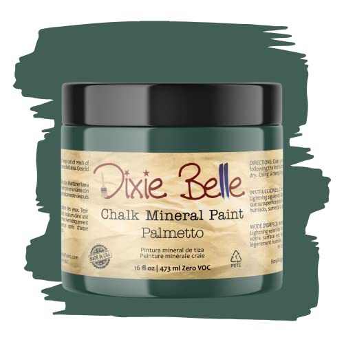 Dixie Belle Paint Company Chalk Finish Furniture Paint | Palmetto (16oz) | Matte Rich Green Chic Chalk Mineral Paint | DIY Furniture Paint | Made in the USA