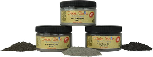 Dixie Belle Dixie Dirt | Ash (4 oz) | Original Powder Pigment for DIY | Depth Product for DIY Projects | Made in the USA