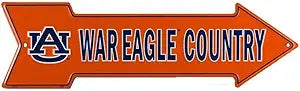 Auburn War Eagle Arrow Sign SACAU 20"x5.75"