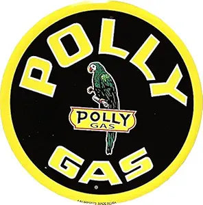 Polly Gas  12" SRPO1 Round Sign