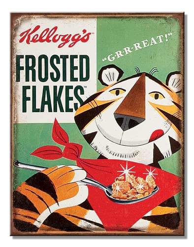 Kellogg's Frosted Flakes Tony Tin Sign - Nostalgic Vintage Metal Wall Decor - Made in USA