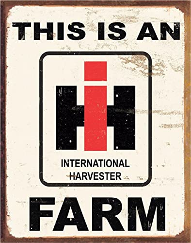 Desperate Enterprises International Harvester Farm Tin Sign - Nostalgic Vintage Metal Wall Decor - Made in USA