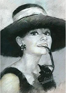 Hepburn in Hat Magnet