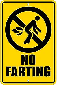 No Farting Small Parking Signs SMNF