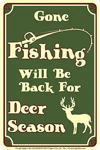 Gone Fishing Small Parking Signs SPSFN3