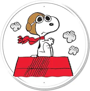 Peanuts Snoopy Baron Round SR2722 Round Sign