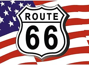 66 Shield & Flag Magnet