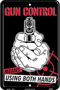 Gun Control-Hands Small Parking Signs SPSPG8