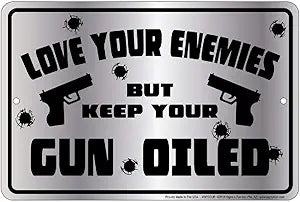 Gun Oiled Small Parking Signs SPSGUR