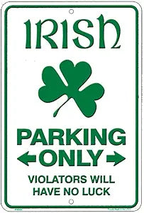 Irish Parking Only Small Parking Signs SPSIPO