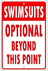 Swimsuits Optional Small Parking Signs SPS43