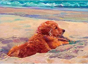 G Retriever beach Magnet