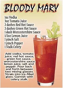 Bloody Mary Recipe Magnet