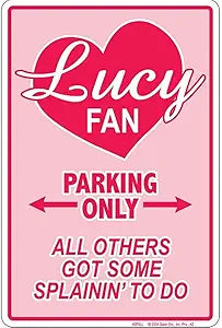 Lucy Fan Small Parking Signs SPSLL