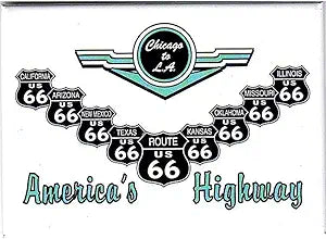 66 America's Hwy Shield V Magnet