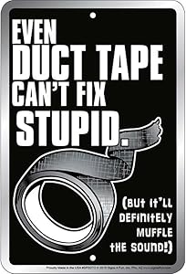 Duct Tape Small Parking Signs SPSDT2