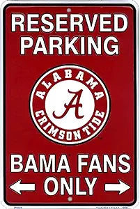 Alabama BAMA Fans Small Parking Signs SPSCAL