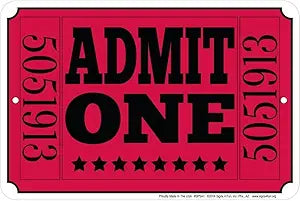 Admit One Sm Small Parking Signs SPSA1
