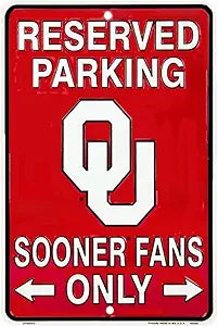 OK Univ. Sooner Fans Small Parking Signs SPSCOK