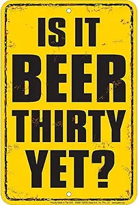 Beer Thirty Small Parking Signs SMBT