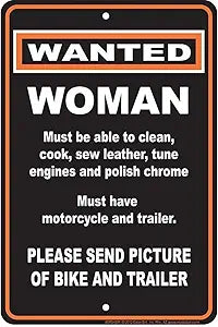 Wanted Woman Small Parking Signs SPSHWR