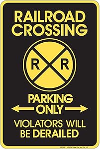 RR Crossing Small Parking Signs SPSRC