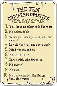 Ten Commandments Small Parking Signs SPSTC