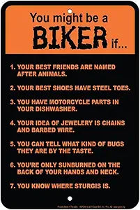 Biker Rules Small Parking Signs SPSHU