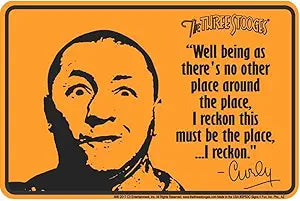3 Stooges - Curly Small Parking Signs SPS3C