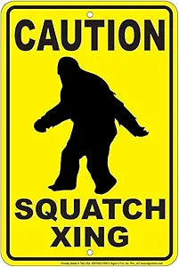 Squatch Xing Small Parking Signs SPSSQ