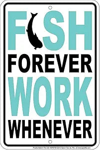 Fish Forever Small Parking Signs SPSFS9