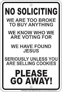 No Soliciting Small Parking Signs SPSNT3