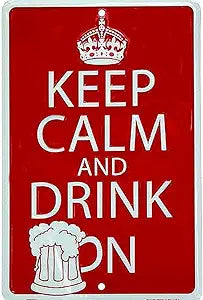 Keep Calm Drink Small Parking Signs SPS80064