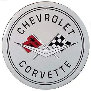Chevy Corvette  12" SRRD8 Round Sign