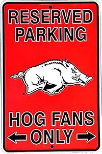 AR Razorbacks Hog Fans Small Parking Signs SPSCAR