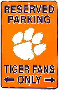 Clemson Tigers Reserved Small Parking Signs SPSCUC