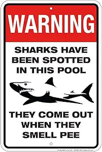 Sharks Spotted Small Parking Signs SPSSH